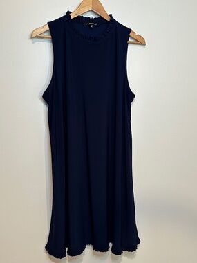 Nik and Nash sleeveless high-neck shift dress Navy Blue XL